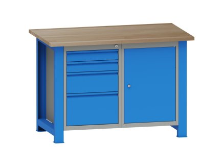 Werkbank mit Unterbau-Container und Schubladenschrank SD41223 - 1