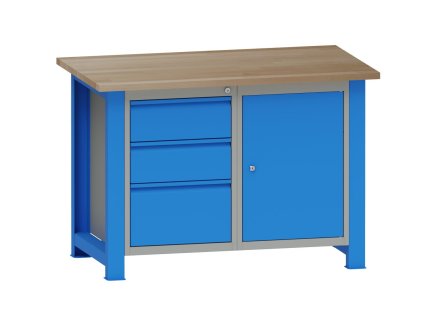 Werkbank mit Unterbau-Container und Schubladenschrank SD41224 - 1