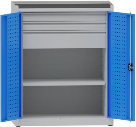 Werkstattschrank mit Schubladen und Fachboden - 1