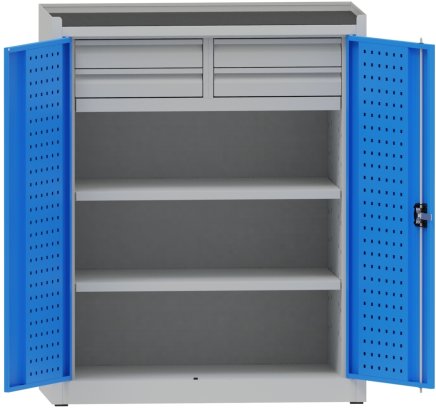 Werkstattschrank mit Schubladen und Fachboden - 1