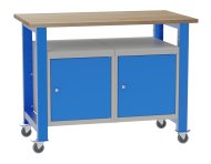 Werkbank mit Unterbau-Container, fahrbar