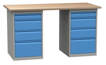 Werkbank mit Schubladenschrank SD41234 - 1