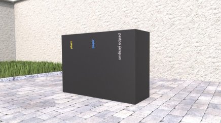 Mülleimer 3-fach Steel, für Außenbereich - 2