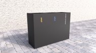 Mülleimer 3-fach Steel, für Außenbereich - 3
