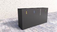 Mülleimer 3-fach Steel III, für Außenbereich - 2