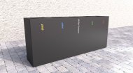 Mülleimer 5-fach Steel V, für Außenbereich - 1