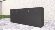 Mülleimer 5-fach Steel V, für Außenbereich - 2