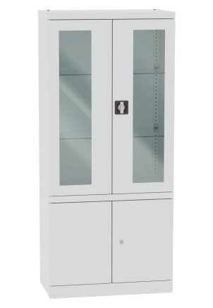 Schrank mit Glas- und Vollblechtüren Malow NSML 114 - 1