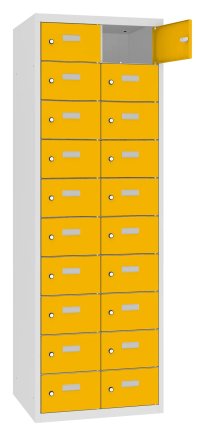 Schließfachschrank MSus 3210 mit 20 Fächern, Tiefe 500 mm - 4