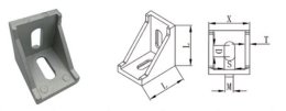 90° Winkel, 35 x 28 mm KBA-30