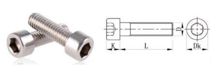 Schraube mit Zylindersch Kopf KDC-6x10 - 1