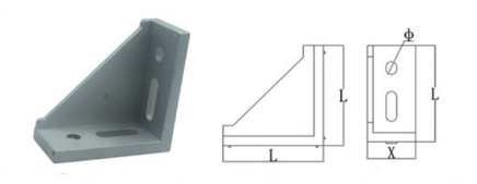 90° Winkel, 78 x 36 mm KBA-4080 - 1