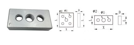 Flansch für Profile KFD-3060 - 1