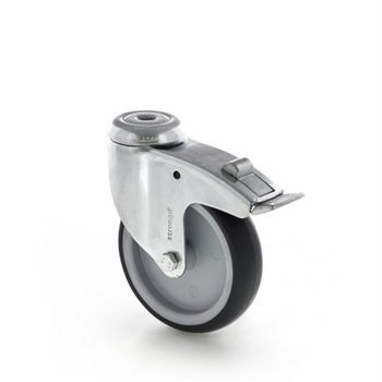 Drehbares Gerätelaufrad mit Bremse, Durchmesser 100 mm - 1