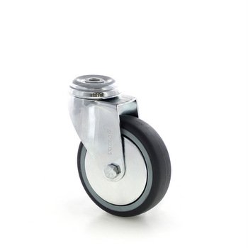 Drehbares Geräterad, Durchmesser 100 mm, drehbar mit Abdeckung, 344a39E100rZLC - 1