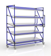 Regalwagen für Behälter mit schrägen Regalböden, Breite 1700 mm, SP17040 (3 Modelle) - 3