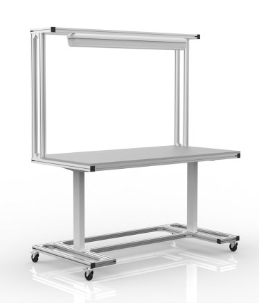 Elektrisch höhenverstellbarer Tisch aus Aluminiumprofilen (zwei Varianten) - 1