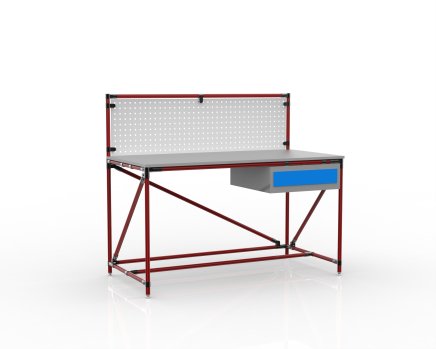 Werkbank mit Lochwand, Breite 1500 mm, 24040831 - 2