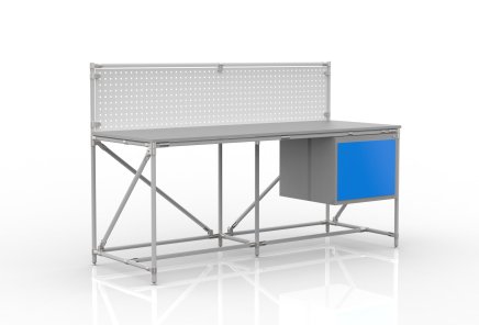 Werkbank mit Lochplatte 240408311, Breite 2000 mm - 1