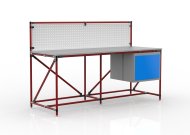 Werkbank mit Lochplatte 240408311, Breite 2000 mm - 2
