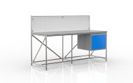 Werkbank mit Lochplatte 240408311, Breite 2000 mm - 1