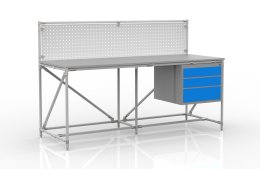 Werkbank mit Lochplatte 24040839, Breite 2000 mm