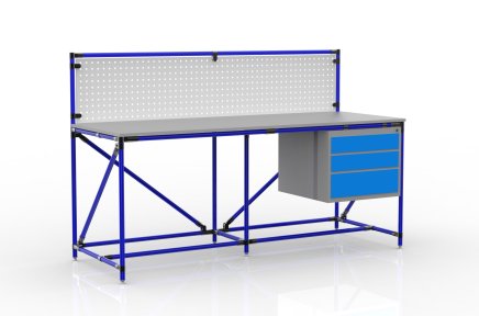 Werkbank mit Lochplatte 24040839, Breite 2000 mm - 3