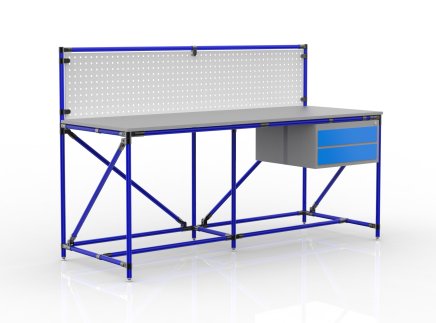 Werkbank mit Lochplatte 24040838, Breite 2000 mm - 3