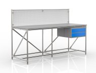 Werkbank mit Lochplatte 24040838, Breite 2000 mm - 4