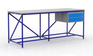 Werkbank mit Container mit zwei Schubladen Breite 2000 mm, 240405314 - 3