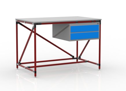 Werkbank mit einem Container mit zwei Schubladen 24040531 (3 Modelle) - 2