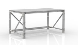 Höhenverstellbarer Tisch aus Rohrsystem 24041230