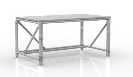 Höhenverstellbarer Tisch aus Rohrsystem 24041230 - 1