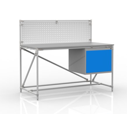 Werkbank mit Lochplatte 24040835, Breite 1500 mm - 1