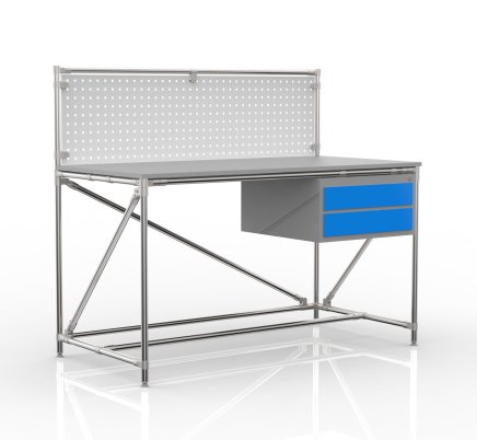 Werkbank mit Lochplatte 24040832, Breite 1500 mm - 4