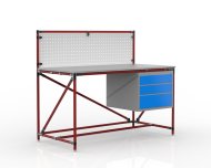 Werkbank mit Lochplatte 24040833, Breite 1500 mm - 2