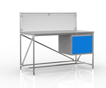 Werkbank mit Lochplatte 24040835, Breite 1500 mm - 4