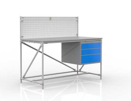 Werkbank mit Lochplatte 24040833, Breite 1500 mm - 1