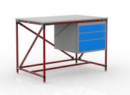 Werkbank mit Container mit drei Schubladen 24040532 (3 Modelle - 2