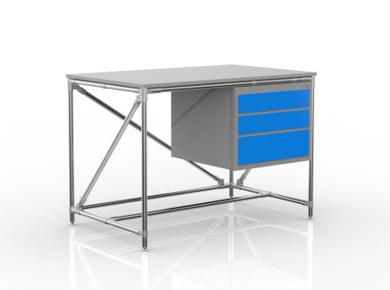 Werkbank mit Container mit drei Schubladen 24040532 (3 Modelle - 4