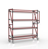 Regalwagen für Behälter mit schrägen Regalböden, Breite 1300 mm, SP13030 (4 Modelle) - 2