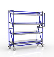 Regalwagen für Behälter mit schrägen Regalböden, Breite 1300 mm, SP13030 (4 Modelle) - 3