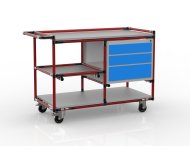 Werkstattwagen aus einem Rohrsystem nach Maß mit Container 22082105 - 2