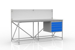 Werkbank mit Lochplatte 240408310, Breite 2000 mm