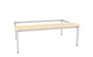 Untergebaute Economy Sitzbank mit Niveauausgleichsfüßen P433 W, Holzlatten