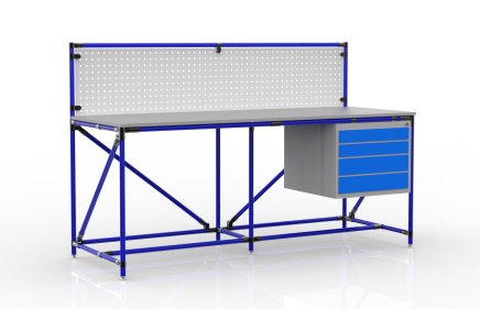 Werkbank mit Lochplatte 240408310, Breite 2000 mm - 3