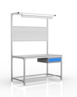 Werkbank aus Aluminiumprofilen, 1 Schublade (verschiedene Varianten)