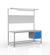 Werkbank aus Aluminiumprofilen, 3 Schubladen (verschiedene Varianten)