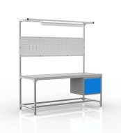 Werkbank aus Aluminiumprofilen, Container mit Türen (verschiedene Ausführungen)