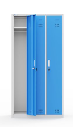 Garderobenschrank dreiteilig mit Drehriegelverschluss - 2